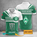 SV Werder Bremen Poloshirt mit individuellem Namen Zusammenarbeit mit Monster Energy