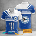 Arminia Bielefeld Poloshirt Zusammenarbeit mit Monster Energy mit individuellem Namen