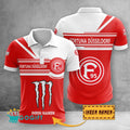 Fortuna Düsseldorf Poloshirt mit individuellem Namen Zusammenarbeit mit Monster Energy