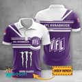 VfL Osnabrück Poloshirt Zusammenarbeit mit Monster Energy mit individuellem Namen