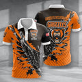 Grizzlys Wolfsburg Poloshirt Vogelflügel Design mit individuellem Namen