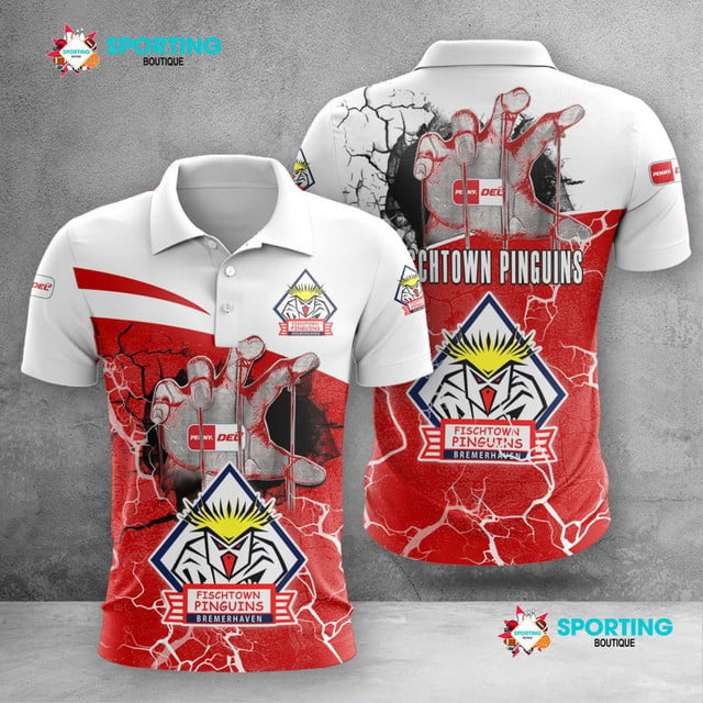 Fischtown Pinguins Poloshirt Handabdruck Design