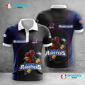 Iserlohn Roosters Poloshirt Waben Design Teamfarben