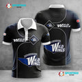 Schwenninger Wild Wings Poloshirt Waben Design Teamfarben