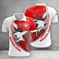 Kölner Haie Poloshirt Feuer Design Teamfarben