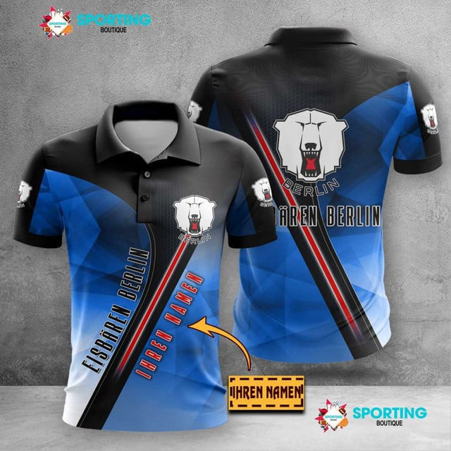 Eisbären Berlin Poloshirt mit individuellem Namen Moderner Sportlicher Stil