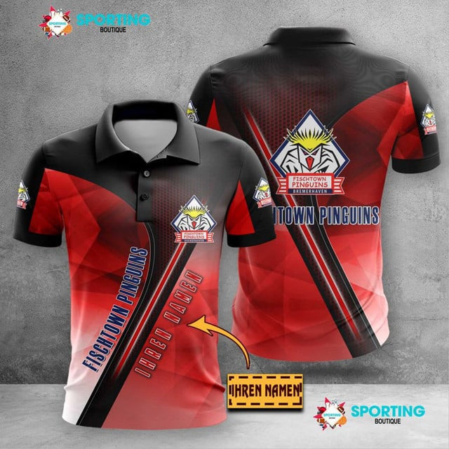 Fischtown Pinguins Poloshirt mit individuellem Namen Moderner Sportlicher Stil