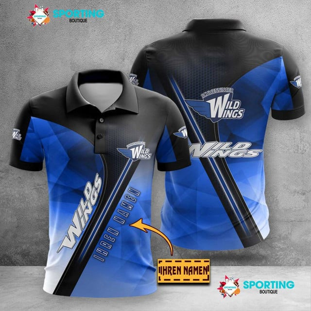 Schwenninger Wild Wings Poloshirt Moderner Sportlicher Stil mit individuellem Namen