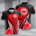Eintracht Frankfurt Poloshirt Moderner Geometrischer Stil mit individuellem Namen