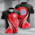 FC Bayern München Poloshirt Moderner Geometrischer Stil mit individuellem Namen