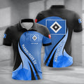 Hamburger SV Poloshirt Moderner Geometrischer Stil mit individuellem Namen