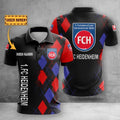 FC Heidenheim 1846 Poloshirt Rauten Design mit individuellem Namen