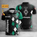 Borussia Mönchengladbach Poloshirt Rauten Design mit individuellem Namen