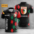 FC Augsburg Poloshirt Rauten Design mit individuellem Namen