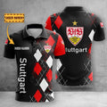 VfB Stuttgart Poloshirt Rauten Design mit individuellem Namen