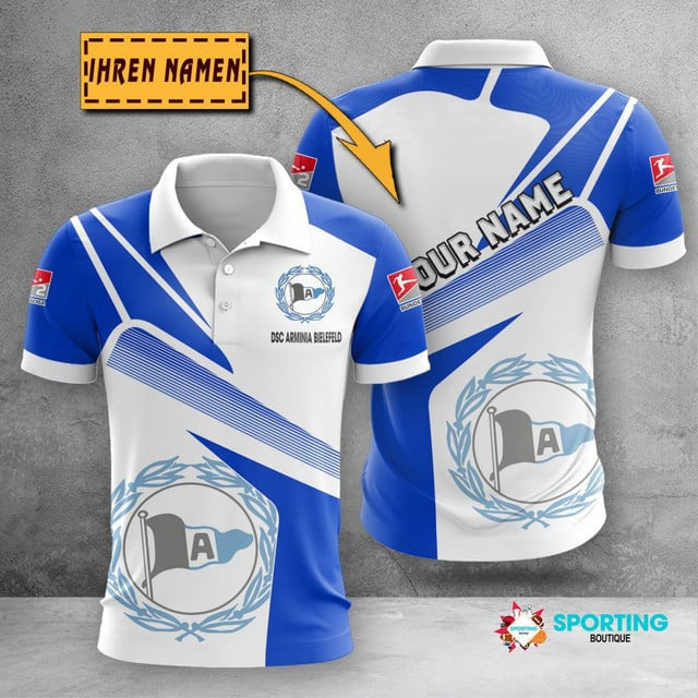DSC Arminia Bielefeld Poloshirt Geometrischer Passender Stil mit individuellem Namen