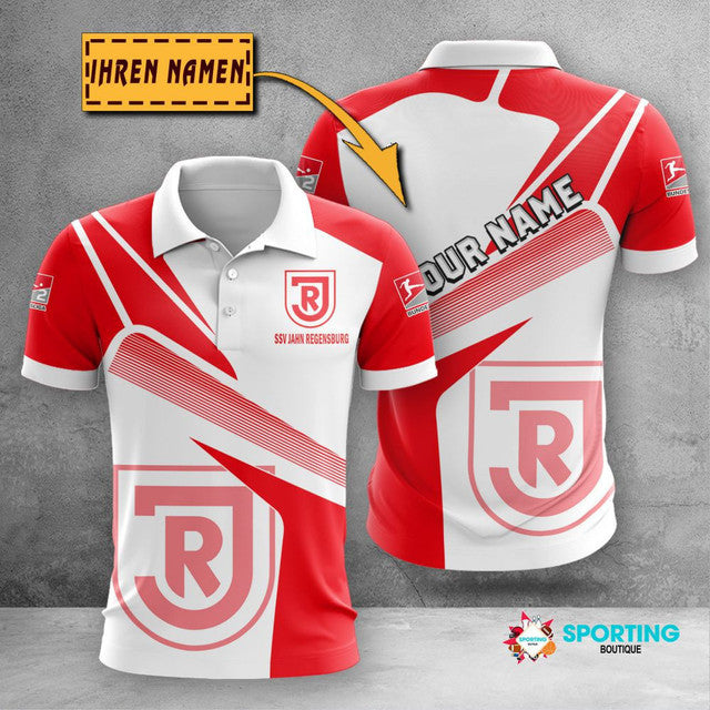 SSV Jahn Regensburg Poloshirt Geometrischer Passender Stil mit individuellem Namen