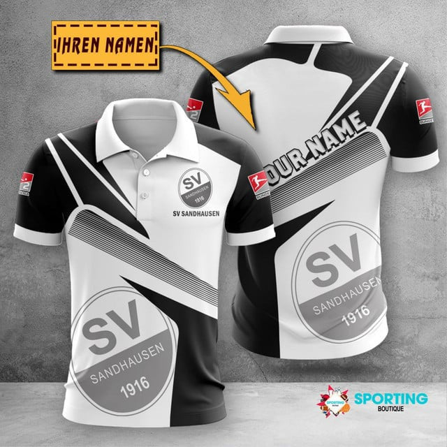 SV Sandhausen Poloshirt mit individuellem Namen Geometrischer Passender Stil
