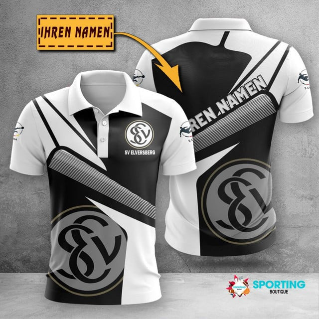 SV Elversberg Poloshirt mit individuellem Namen Geometrischer Passender Stil