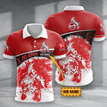 FC Köln Poloshirt mit individuellem Namen Hexagon Schuppen Design