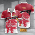 FC Union Berlin Poloshirt Hexagon Schuppen Design mit individuellem Namen