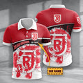 SSV Jahn Regensburg Poloshirt mit individuellem Namen Hexagon Schuppen Design
