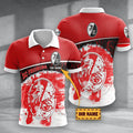 SC Freiburg II Poloshirt mit individuellem Namen Hexagon Schuppen Design