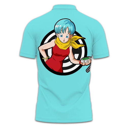 Bulma PoloShirts gestaltet im Anime Stil